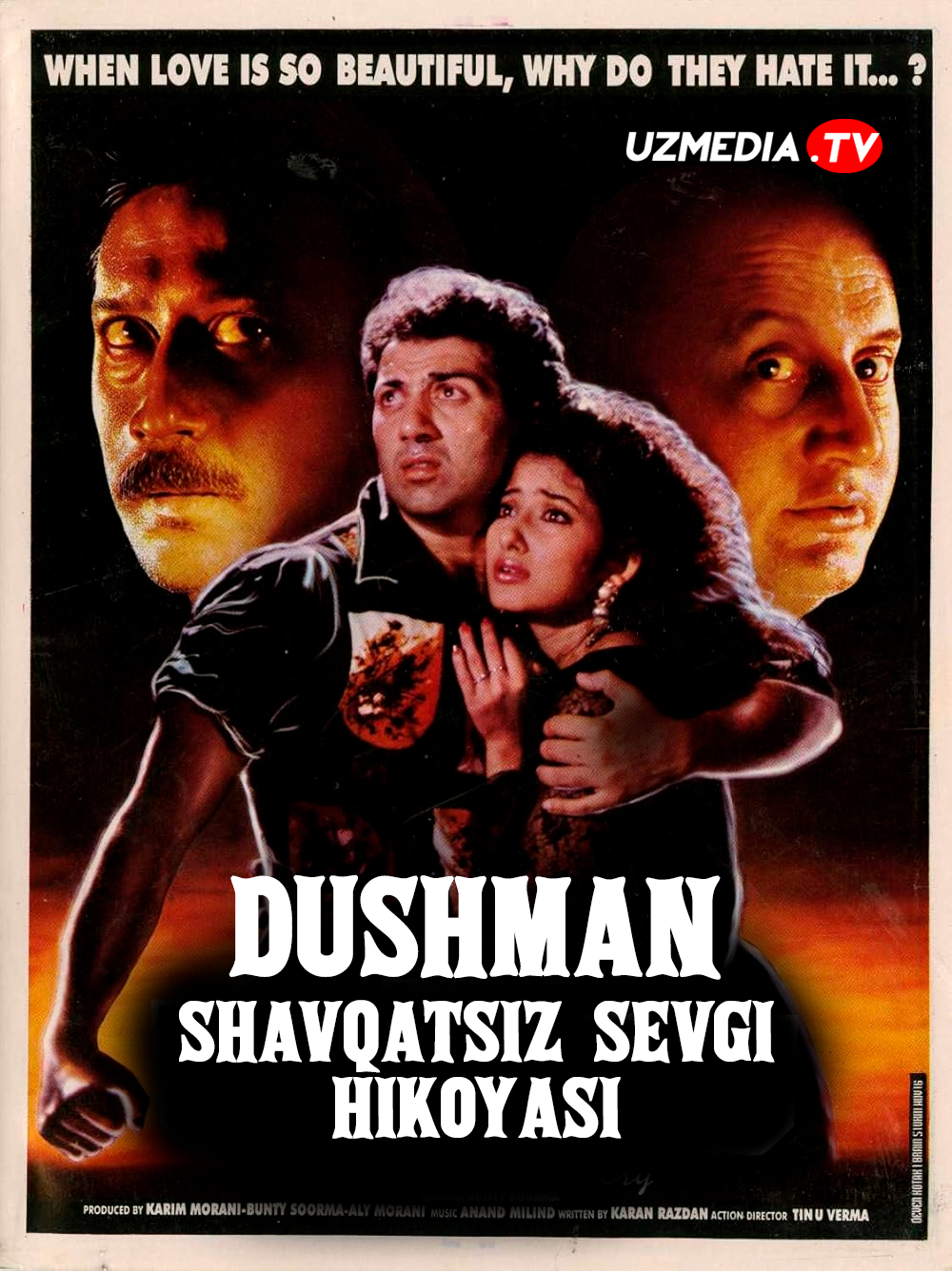 Dushman: Shavqatsiz sevgi hikoyasi / Hech narsa sevgini to‘xtata olmaydi Hind kino Uzbek tilida 1995 tarjima kino Full HD skachat