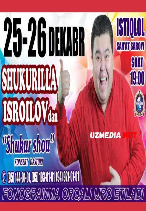 Shukurullo Isroilov (SHUKUR SHOU 2015) konsert dasturi 2015 Full HD tas-ix skachat