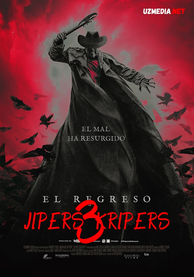 Jipers Kripers 3 / Jeepers Creepers 3 Qo'rqinchli, Ujas film Uzbek tilida O'zbekcha 2017 tarjima kino 4K Ultra UHD skachat