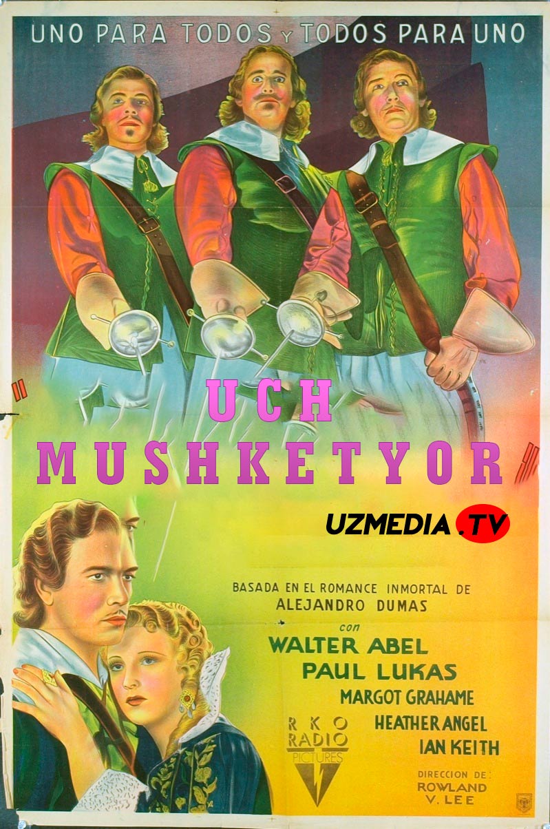 Uch 3 mushketyor AQSh retro filmi Uzbek tilida O'zbekcha 1935 tarjima kino SD skachat