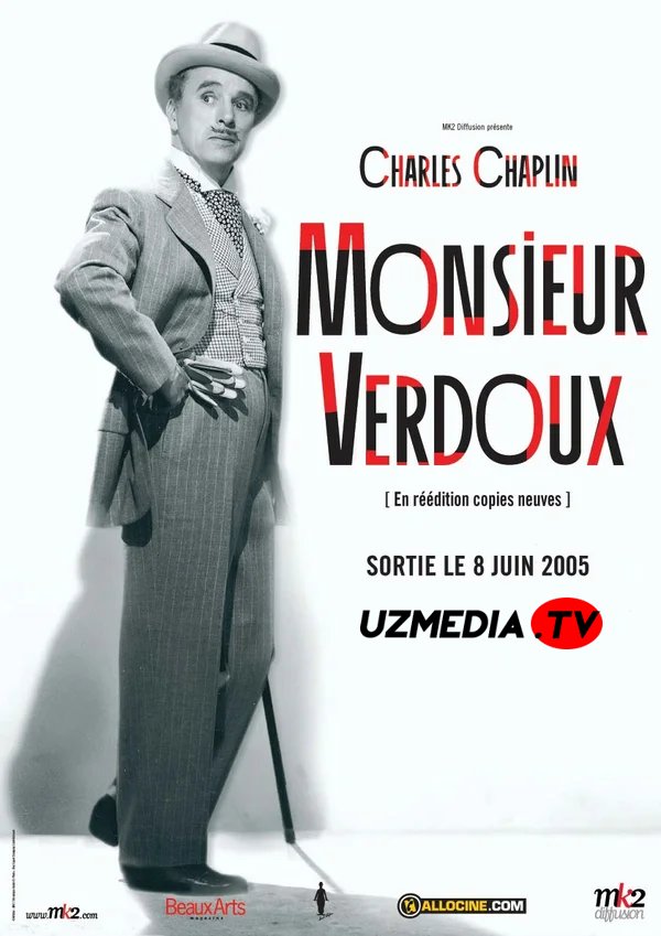 Janob Verdu / Misye Verdu Charli Chaplin filmi Uzbek tilida O'zbekcha 1947 tarjima kino SD skachat