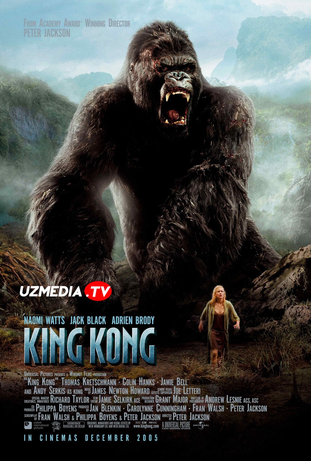 King Kong 1 Uzbek tilida O'zbekcha 2005 tarjima kino Full HD tas-ix skachat
