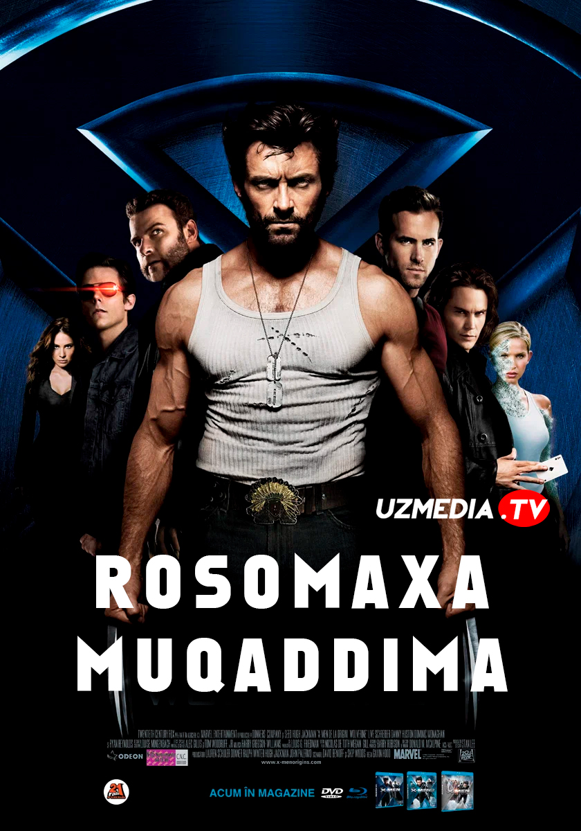 X-Men: Muqaddima / G'aroyib odamlar: Rosomaxa boshlanishi Uzbek tilida O'zbekcha 2009 tarjima kino Full HD tas-ix skachat