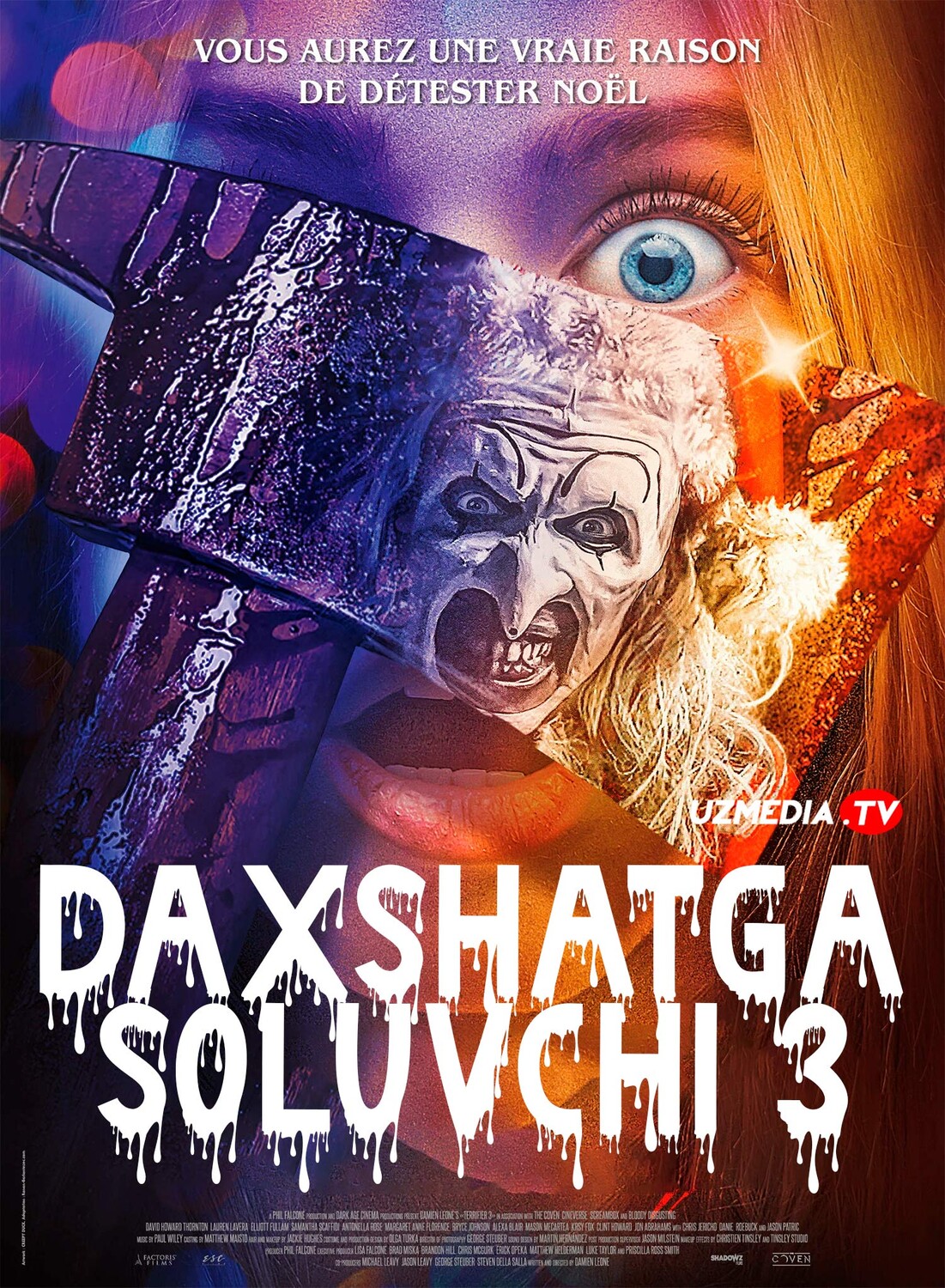 Daxshatga soluvchi 3 / Daxshatli 3 / Qo'rqinchli masxaraboz 3 Ujas kino Uzbek tilida O'zbekcha 2024 tarjima kino Full HD tas-ix skachat