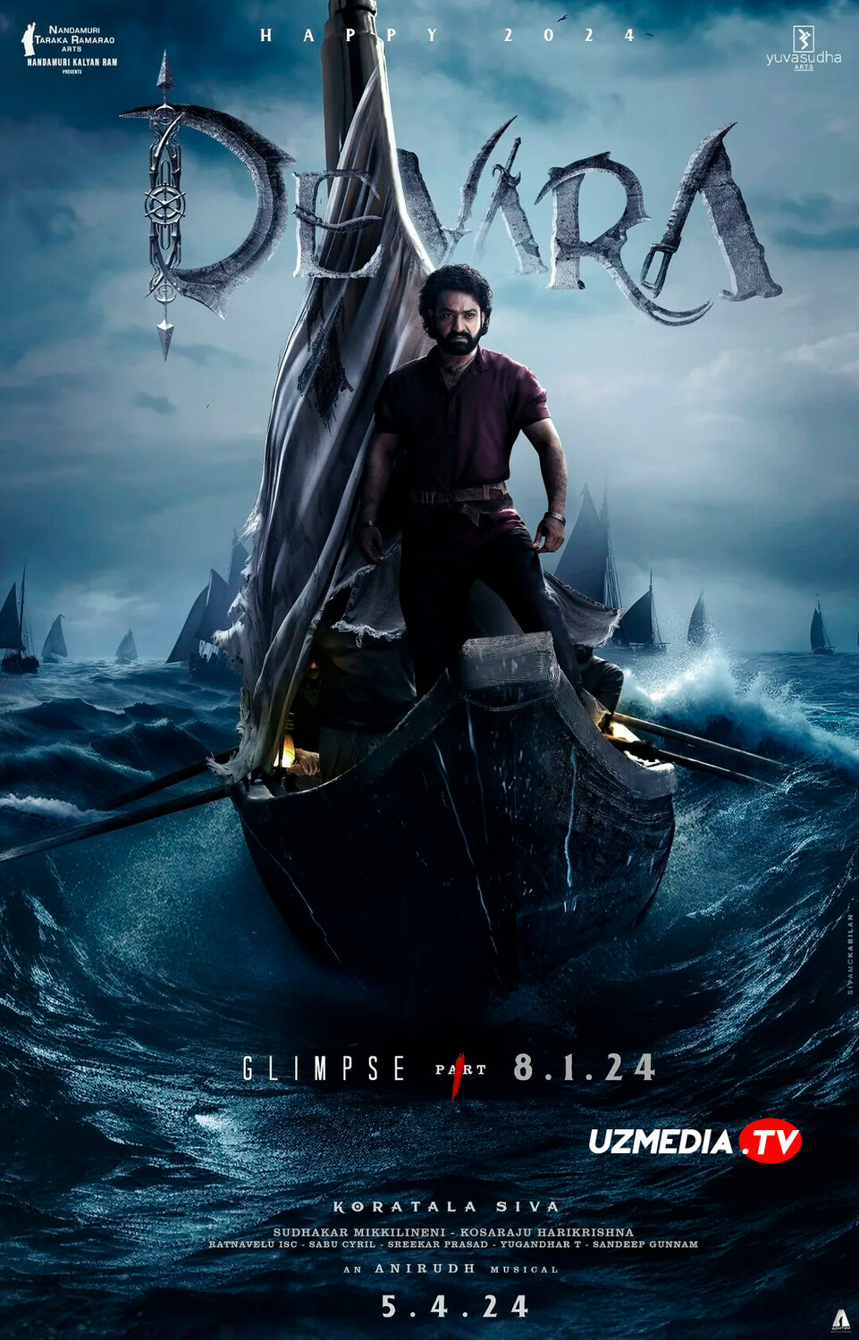 Qo'riqchi 1 / Devara 1: Qalbning odami Hind kino Uzbek tilida O'zbekcha 2025 tarjima kino Full HD tas-ix skachat